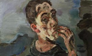 Oskar Kokoschka: Autoritratto con la mano alla bocca (Selbstbildnis, eine Hand ans Gesicht gelegt), 1918/19, Wien: Leopold Museum 