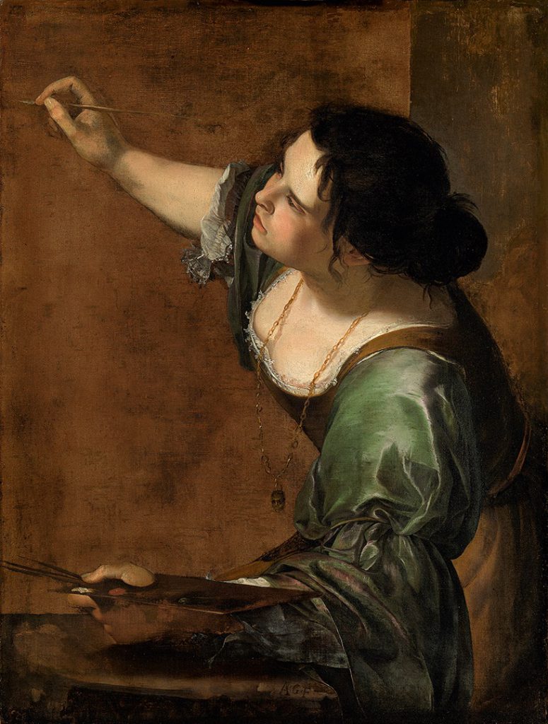 Artemisia Gentileschi: Autoritratto come allegoria della pittura, 1638 circa, London: Kensington Palace.