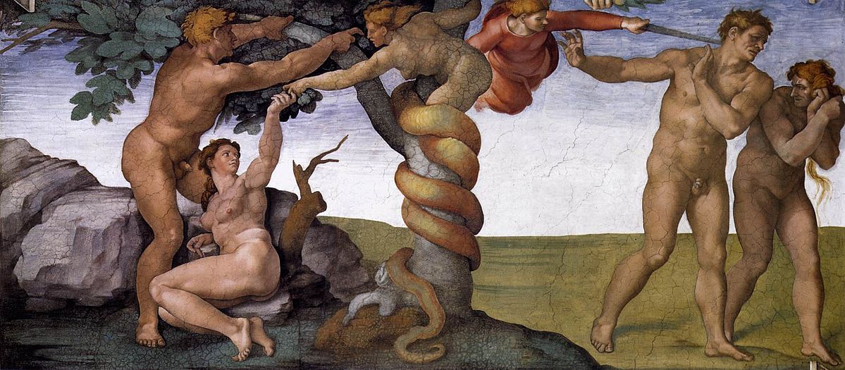 Michelangelo Buonarroti, Peccato originale e cacciata dal Paradiso terrestre, 1510 Roma, Musei Vaticani