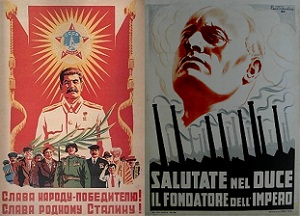 Esaltazione dell'idolo nella propaganda di regime.