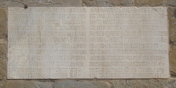 Iscrizione Bargello Firenze 1255